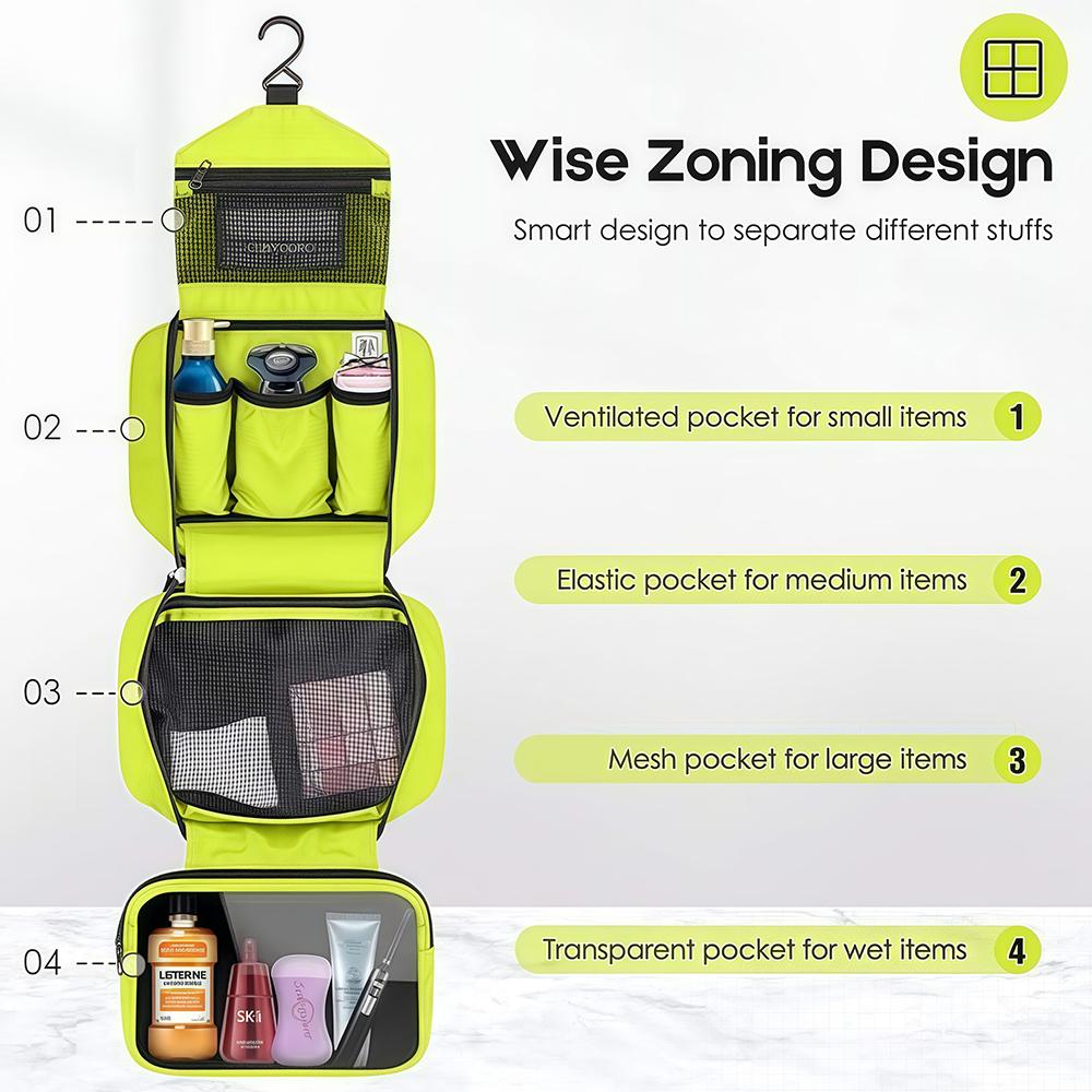 Трехфункциональная дорожная сумка для стирки, портативная сумка для раздельного хранения сухого и влажного, многофункциональная косметичка из чистого нейлона.zwq
