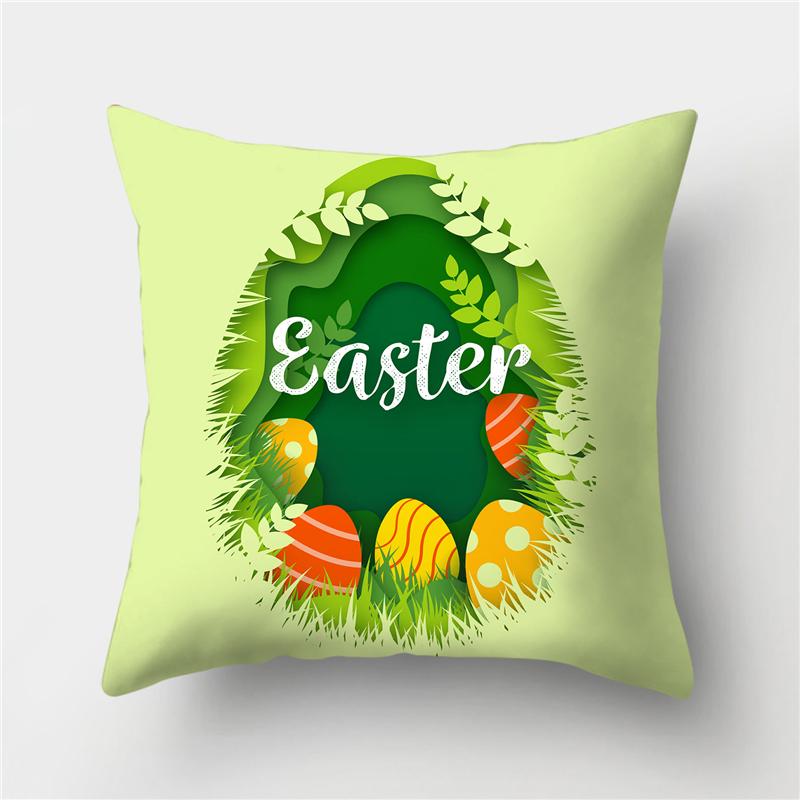Easter Pillowcase Bunny Egg Rabbit Cus On Cover Happy Easter Decoration for Home Birthday Party Gifts for Kids