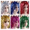 Glitter Halloween Colored Wig Funny Shiny Party Wig Tassel Foil Tinsel Wigs