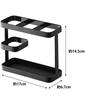 Yamazaki Jitsugyo Tool Stand Wide Black W17 x x Tower 7842 Approx. D6.7 H14.5cm