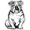Штампованная наклейка с изображением английского бульдога - наклейка на бампер с изображением собаки - идеально подходит для ноутбуков, стаканов, окон, автомобилей, грузовиков, стен, 3 дюйма