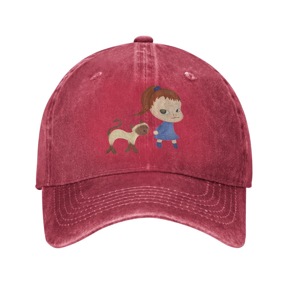 Vintage Design Nara Unisex Women Baseball Caps Yoshitomos Distressed Washed Caps Hat Retro Outdoor Running Golf Gift Snapback Hat