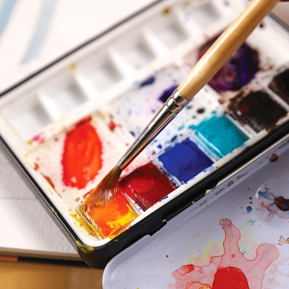 Golden QOR Watercolor 0025 Half Pan Urban Sketch 6 Color Set 13300025