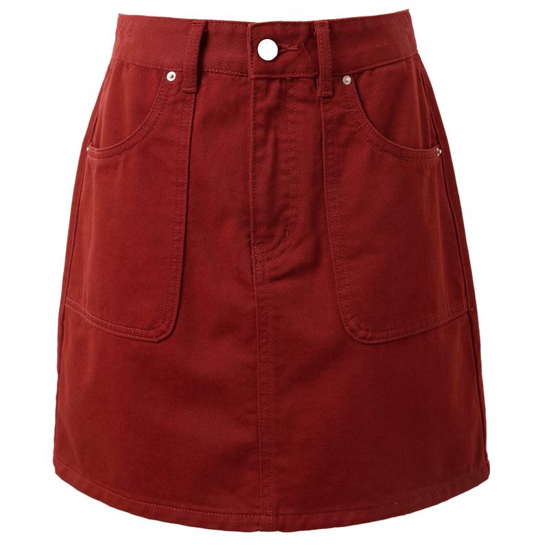 Sancai Plus Size 100% Cotton A-Line Denim Mini Skirt