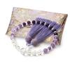 [EsuonHappiness] молитвенные бусы для женщин парча Нисидзин с держателем для бусин градиент из натурального камня повседневные молитвенные бусы 8 мм [Аметист/Натуральный]