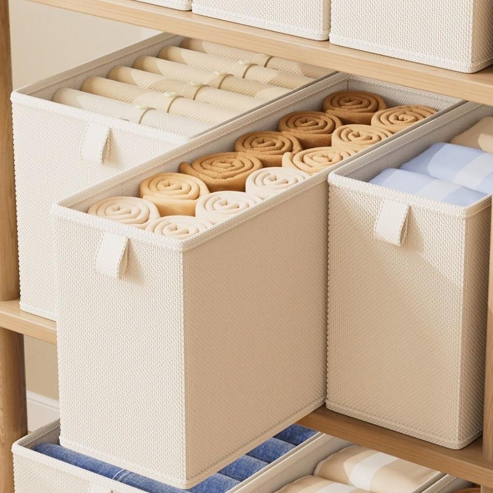 Fabric Material Foldable Storage Box Washable Clothes Organizer Drawers Wardrobe