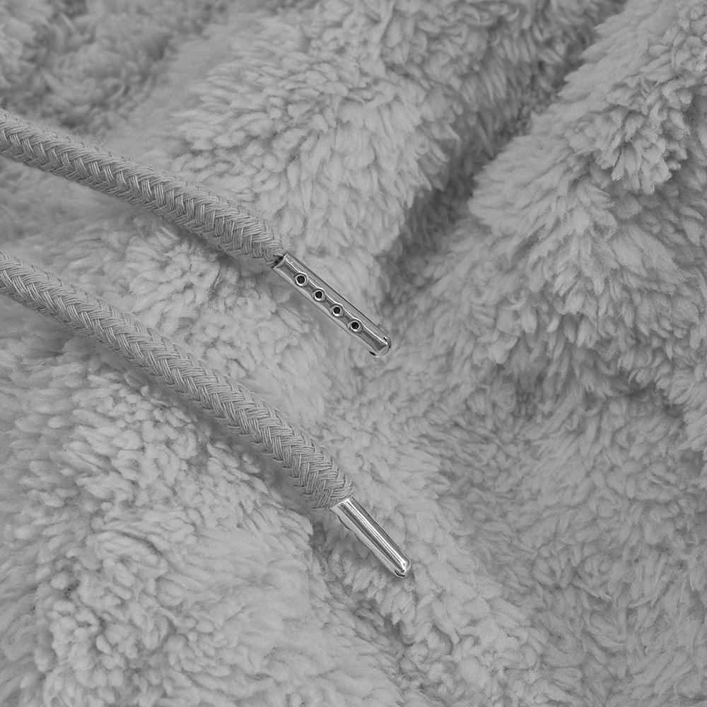 Стильные мужские однотонные флисовые худи, винтажные шерстяные толстовки с капюшоном на шнуровке, модные мужские худи с длинным рукавом.