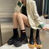Интернет Знаменитости Носки Сапоги Женские Популярные Осень Зима Маффин Толстая Подошва Модные Средней Трубы Одиночные Сапоги Повседневные Голые Сапоги
