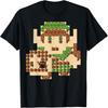 Футболка с принтом Nintendo Zelda Link Портрет 8-битная Карта Графика Футболка