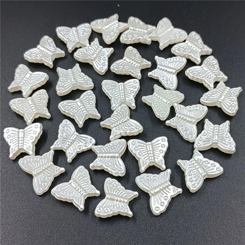 Butterfly Flower ABS Imitation Pearls Loose Beads DIY for Necklace Bracelet Jewelry Making