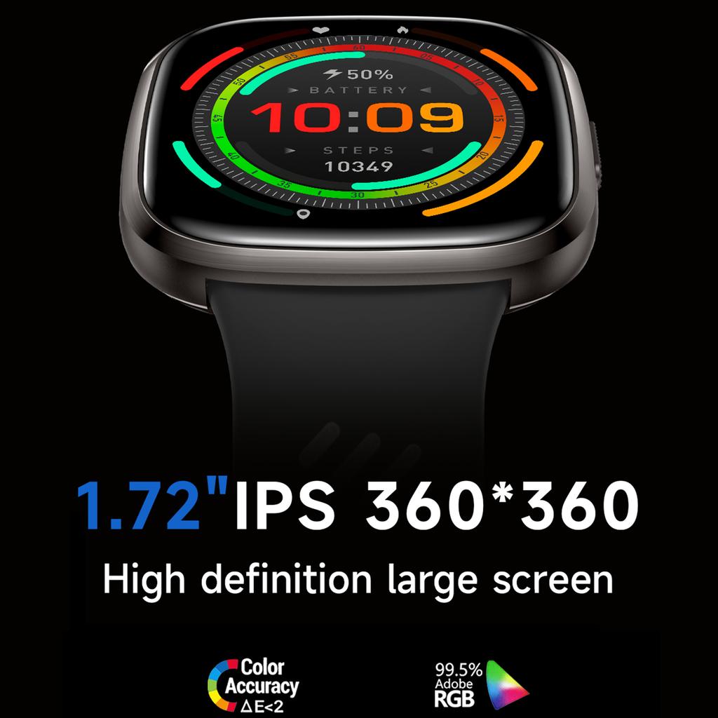 HT31 1,72-дюймовый IPS-экран Смарт-часы с функцией звонков по Bluetooth, монитор здоровья с УФ-фонариком