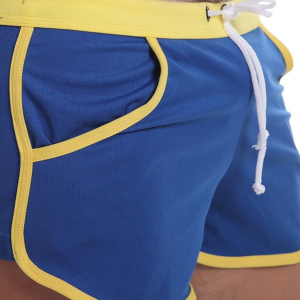 Men's Sports Aro- Pants Men's Shorts Boxers Loose Breathable Beach Pants Men's Boxers Built-in Bag