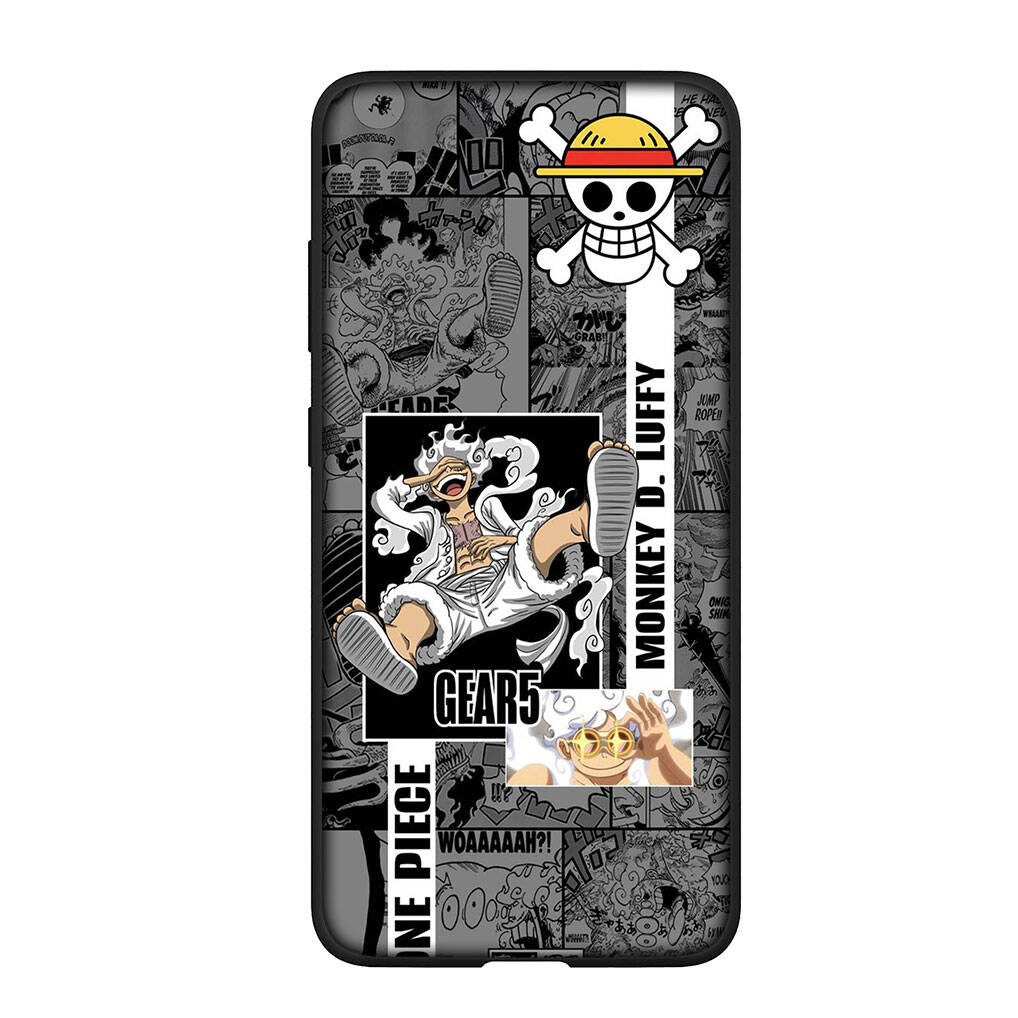 Для Samsung Galaxy S25 S24 S23 S22 Ultra FE Plus A37 A57 A56 A55 A06 A16 A15 A36 A26 A35 A05 A25 A54 A34 Чехол для телефона Аниме Луффи Гир 5 Ван Пис Обложка