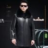 Middle-aged and Elderly Thickened Winter Clothing Genuine Leather Mid-length Men's Clothing Dad's Clothing Loose Down Jacket Fox Fur Collar