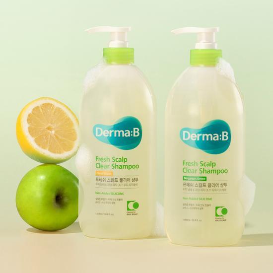 DERMAB Шампунь для свежей кожи головы 1000 мл (Выберите 1 из 2 цветов) (Бергамотовый зеленый/Цветочный зеленый)