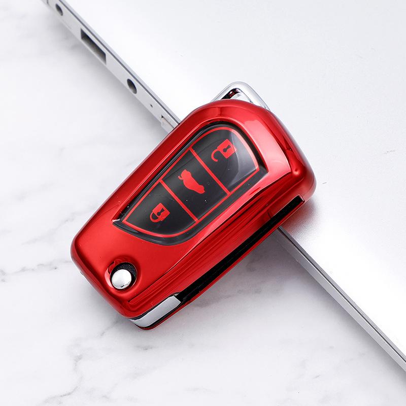 New 3 Buttons TPU Flip Key Case Cover for Toyota Avensis Auris Camry Corolla IM RAV4 Verso Yaris Aygo Scion Protector Shell