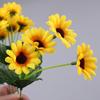24 головки подсолнуха Букет подсолнухов искусственный долговечный