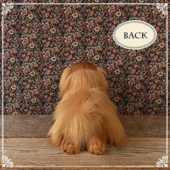 Realistic Nini and Kino Plush Toy Dog Realistic Lying Dog Total Length Approximately 40cm Pet Long [Stuffed Dog] (Dachshund Red)