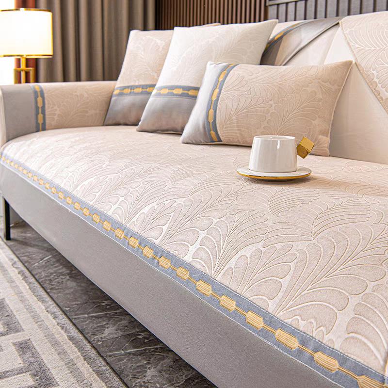 Universal Sofa Cushion for All Seasons Dutch Velvet Light Luxury Seat Cushion Simple Style High-end Sofa Towel