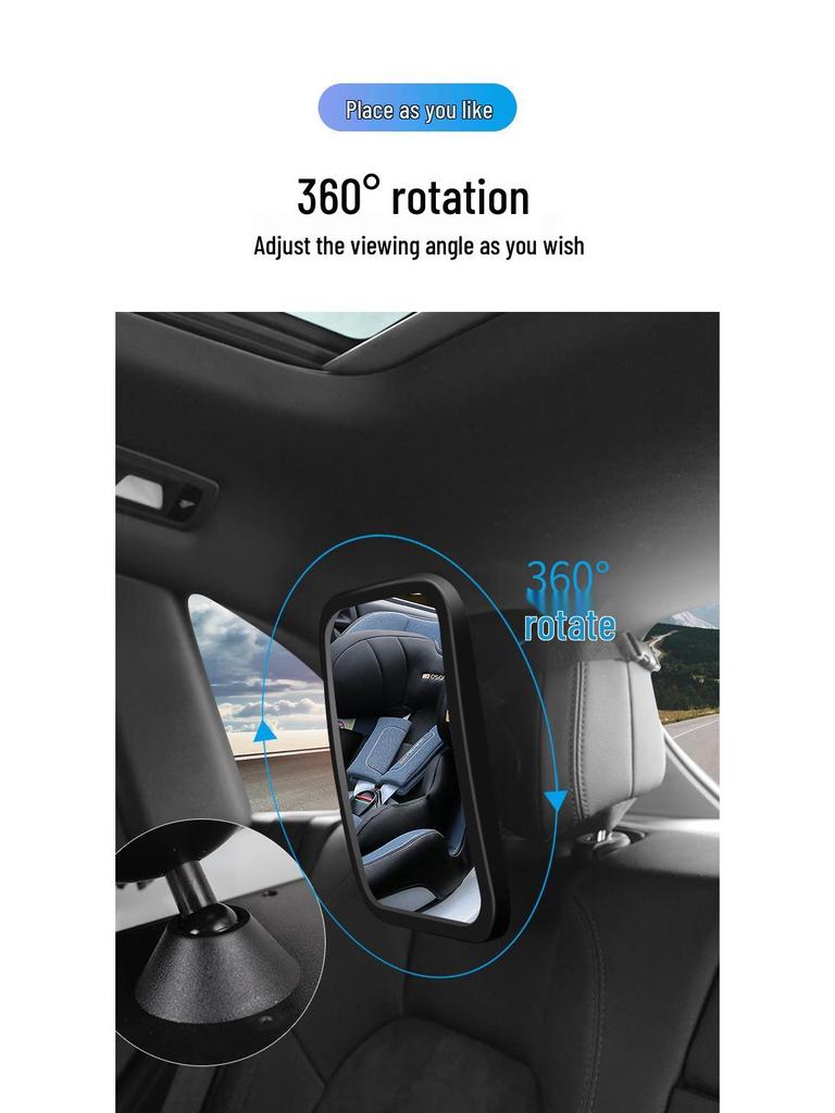 Baby Car Interior Observation Mirror - Child Safety Rearview Mirror