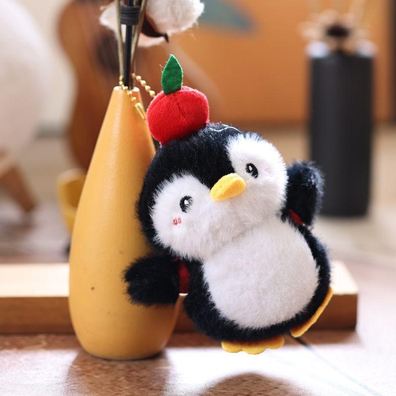 Penguin Dress Fruit Up Plush Toy Cartoon Keychain Backpack Pendant Holiday Gift
