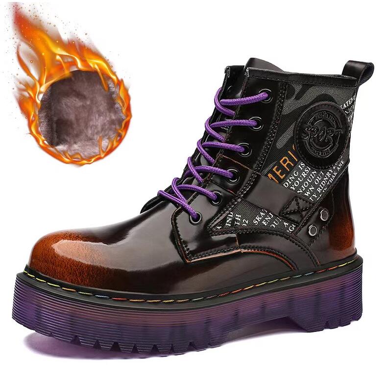 Женские новые зимние высокие толстые современные ботинки на открытом воздухе модные плоские нескользящие сто пар женских ботинок