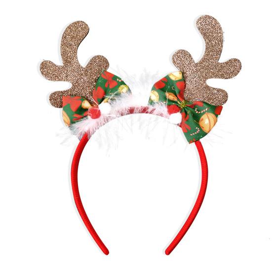 Christmas Headbands for Parties Photos Snowman Reindeer Santa Hat Antlers Hair Hoop Plastic Festive Hair