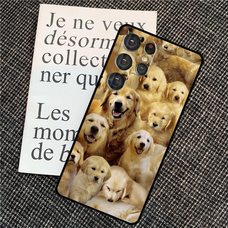 Golden Retriever Dog For Samsung Galaxy S24 S23 Ultra S22 S20 S21 FE S8 S9 S10 Note 10 Plus 20 Ultra Phone Case