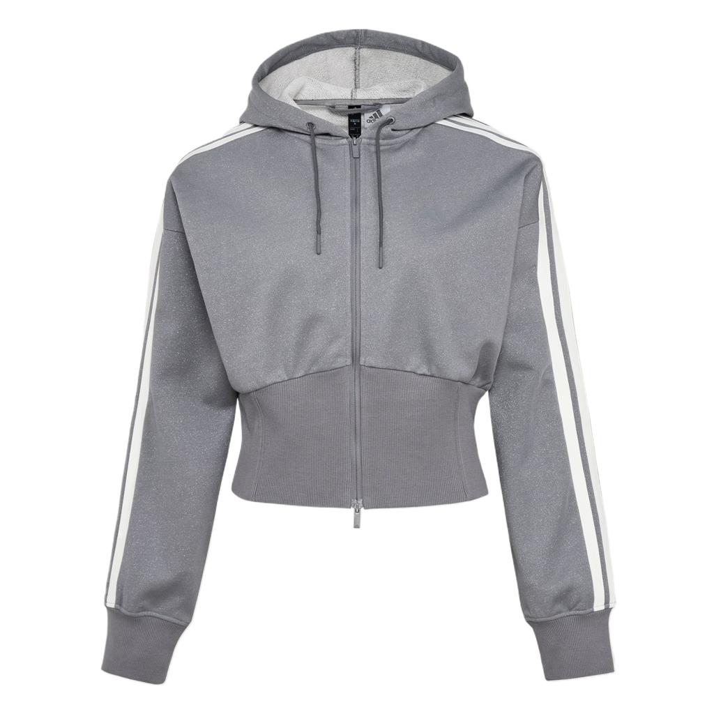 adidas Куртки Женские Серые С Капюшоном Несъемным Средней Длины Другие KX8906