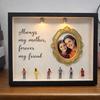 DIY Mini Museum Silhouette Box Personalized Photo Memory Display Case with Gold Frames Figurines Shadow Box Frame Kit with Light Gift for Mother's Day