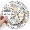 50pcs Chiikawa Cartoon Stickers Cute Expression Pack Jiyika Wow Decorative Water Cup Mobile Phone Small Mochi Stickers
