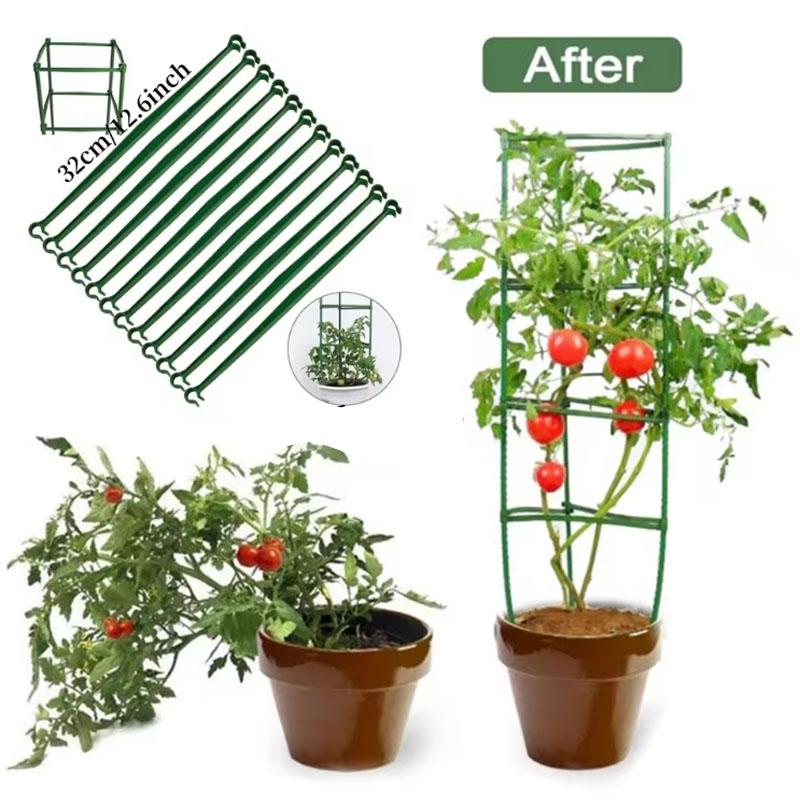 12/24Pcs Stake Arms for Garden Tomato Cage Plant Growth Aid Plant Stem Support Stand
