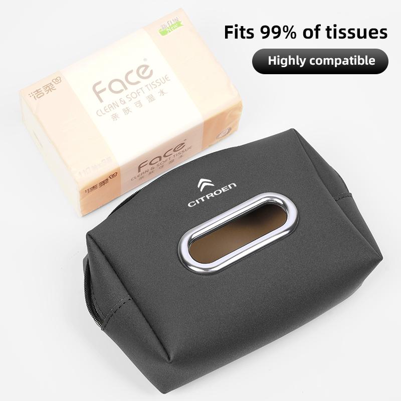 Car Seat Back Tissue Box Auto Leather Tissue Holder For Citroen C8 DS3 C6 C3 Vts C4 Saxo C4L C5 C2 C1 Xsara C3-XR Picasso SEGA alf123