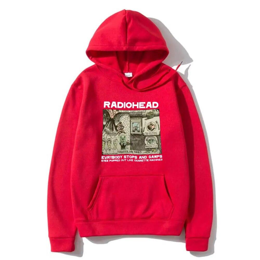 Толстовка Radiohead Unisex для детей в стиле хип-хоп Толстовки Radiohead унисекс для женщин Harajuku Пуловер унисекс для девочек WoUnisex Толстовка Рэппер Пот Дети