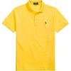 Polo однотонная рубашка поло с вышитым маленьким пони, облегающая, с коротким рукавом, мужская, желтая MNPOKNI1N821144-700