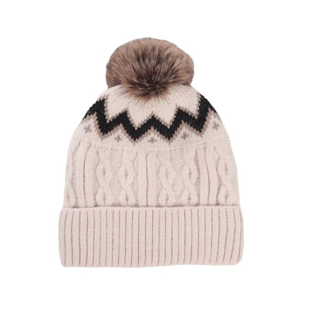 Thickened Beanies Hat Fleece Lined Warm Cap Warm Winter Hat  Women