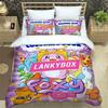 Lankybox Foxy Boxy Cute Printed Bedding Sets Exquisite Bed Supplies Set Duvet Cover Bed Comforter Set Bedding Set Luxury