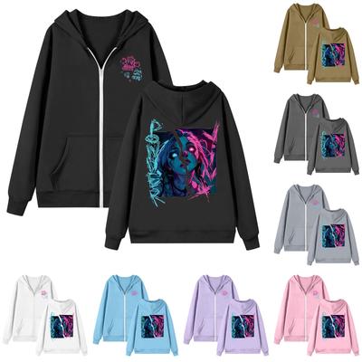 Женская толстовка с длинным рукавом на молнии, повседневная, удобная, свободная, легкая, женская толстовка