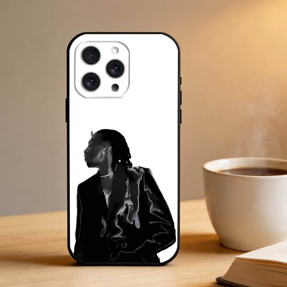 Чехол для телефона Travis S-Scott для iPhone 16, 15, 14, 13, 12, 17, Pro Max, Plus, силиконовый, черный