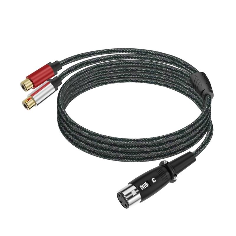 2RCA Female на 3Pin Female Звуковой Несбалансированный Кабель 3Pin на Двойной 2RCA Female Разветвитель Патч-корд Микрофонный Кабель