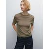 MD Women's Clothing Casual Style Green Light Soft Wool Round Neck Knitting Short Sleeve T-shirt Top Female 05620617514