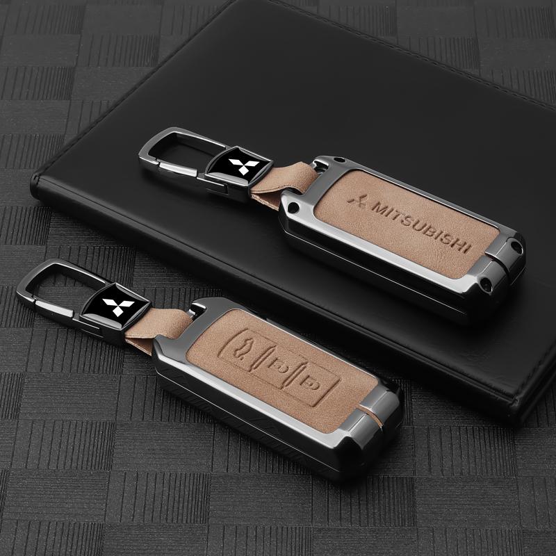 Zinc Alloy Car Key Case Cover for Mitsubishi Outlander 2015 Lancer Eclipse Mirage Pajero Sport 2020G Pajero Sport 3 Accessories