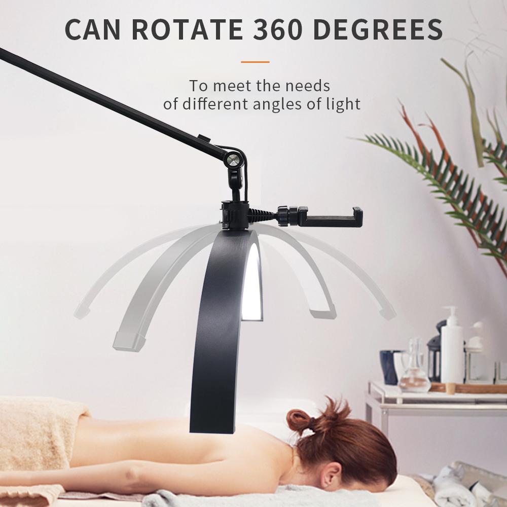 HD-M50X 36Вт Напольный светодиодный светильник для видеосъемки в форме полумесяца, заполняющий светильник 3000K-6000K с регулируемой яркостью и телескопической функцией