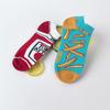 1 пара оригинальных унисекс коротких носков с принтом картошки фри и кетчупа, подходящих для весны и лета для повседневной носки