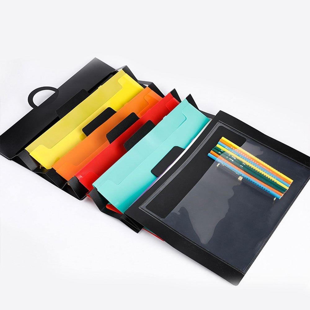 Rainbow File Organizer Expandable Accordian Pockets Hanging File Folders Filing Cabinet Pockets