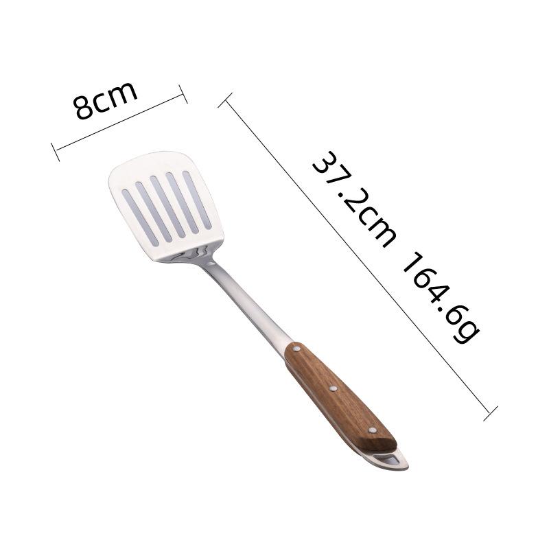 HANYANG, новинка 304, деревянная ручка, лопатка для жарки из нержавеющей стали, кухонные принадлежности, изоляционная лопатка из грушевого дерева, кухонная ложка