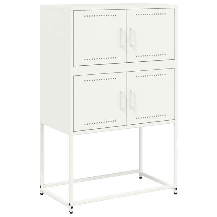 VidaXL Buffet blanc 68,5x38,5x107 cm acier, armoire, armoire latérale, armoire de rangement, armoire, placard, buffet haut, 846487