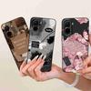 Silicone Case For Xiaomi Poco M7 4G Case Cute Cat Flowers Soft Slim Phone Cases For Xiaomi Poco M7 PocoM7 4G Cover Bumper