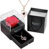 Gift for Girls Girlfriend Wife Mom Mother Girls Women Friends Anniversary Wedding Gift Preserved Red Rose Flower Box
