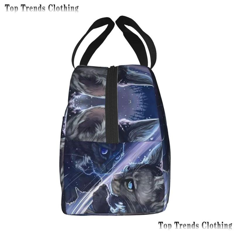 Сумка для ланча Warriors Cats для женщин, водонепроницаемая, термосумка для ланча в офис, школьные термосумки